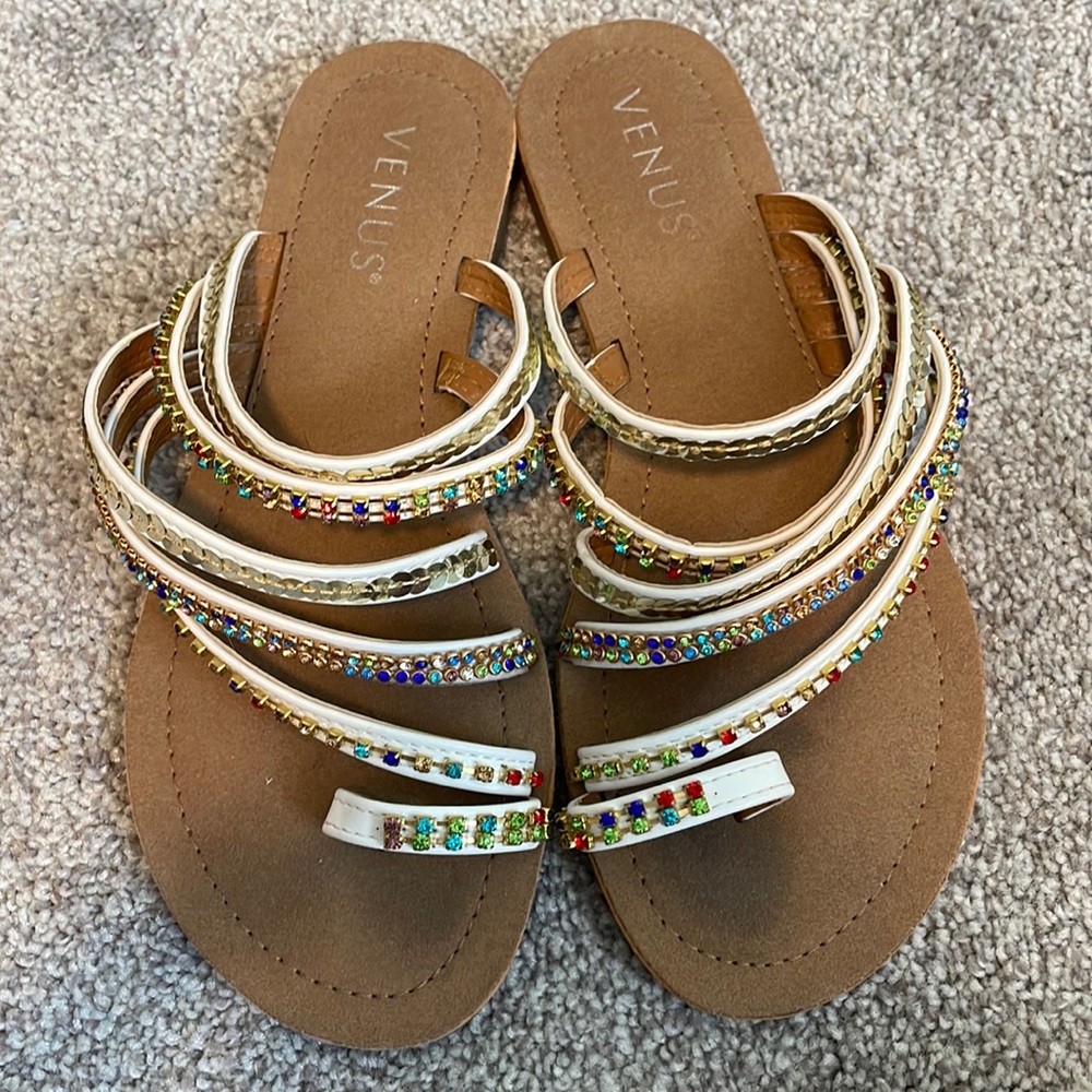 Venus White Sandals